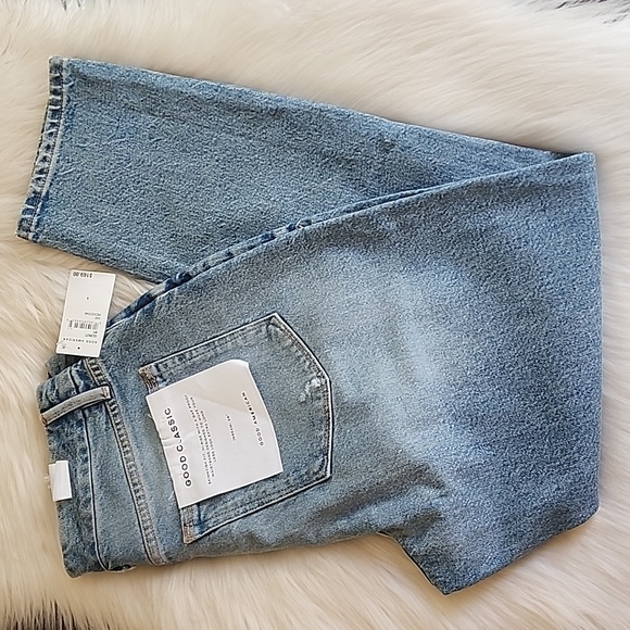 GOOD AMERICAN Good Classic Denim Jeans Women's Size 6/28 NWT - Picture 2 of 15